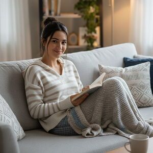 Cyrus Cream V-Neck Sweater